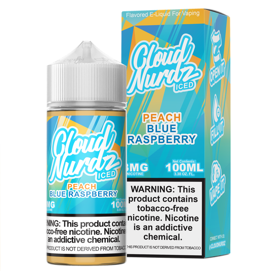 Peach Blue Razz Iced by Cloud Nurdz 100ML