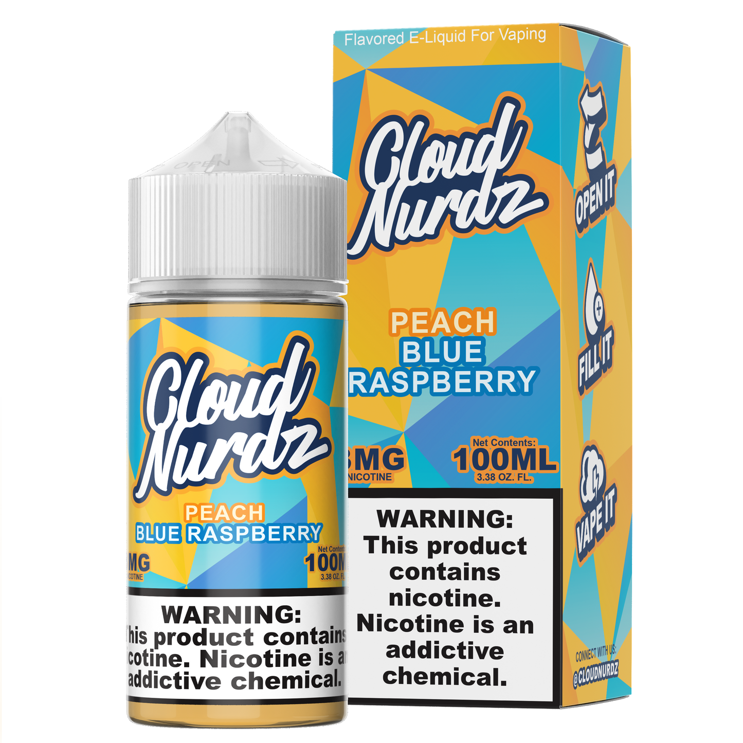 Peach Blue Raspberry by Cloud Nurdz 100ML