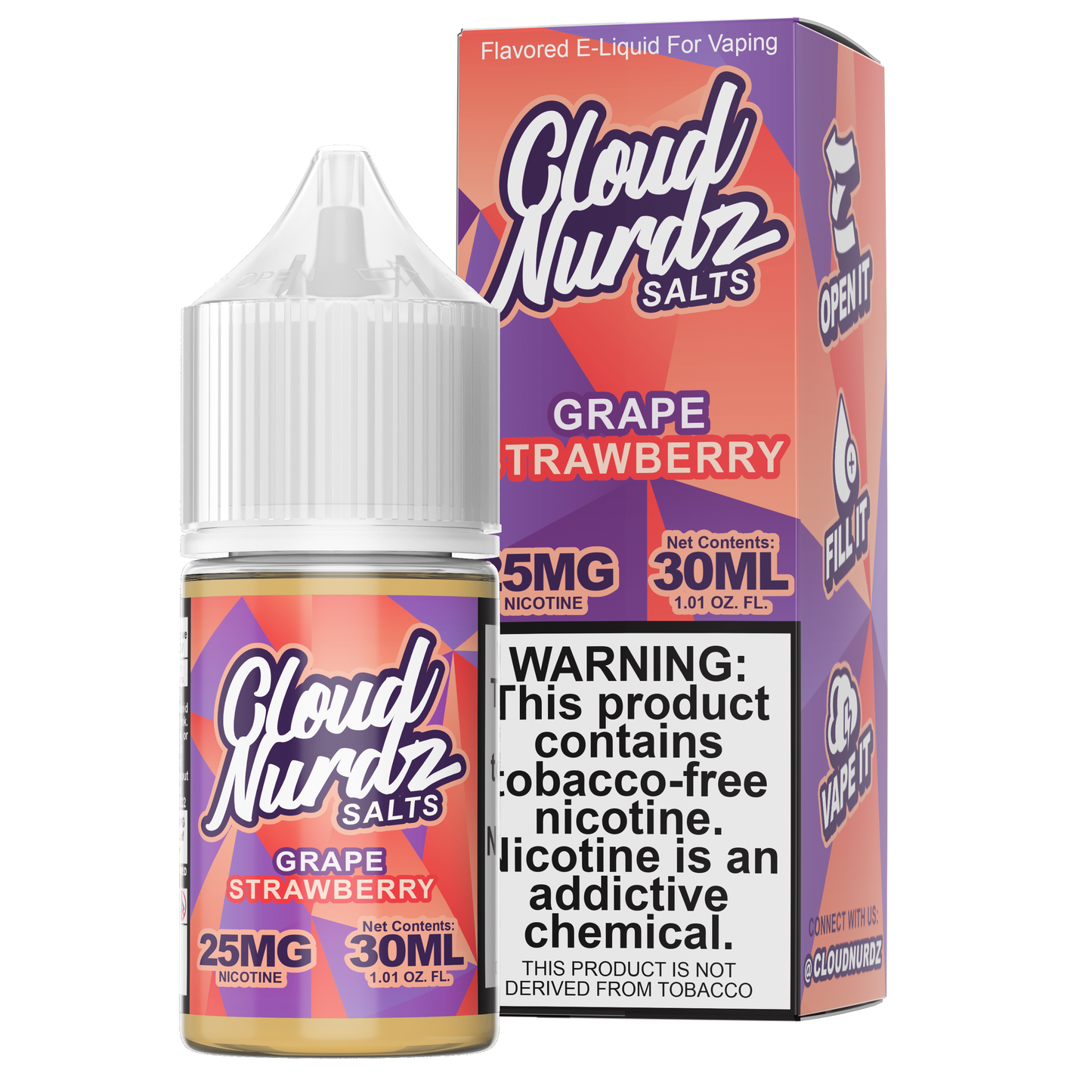 Grape Strawberry by Cloud Nurdz Salts 30ML