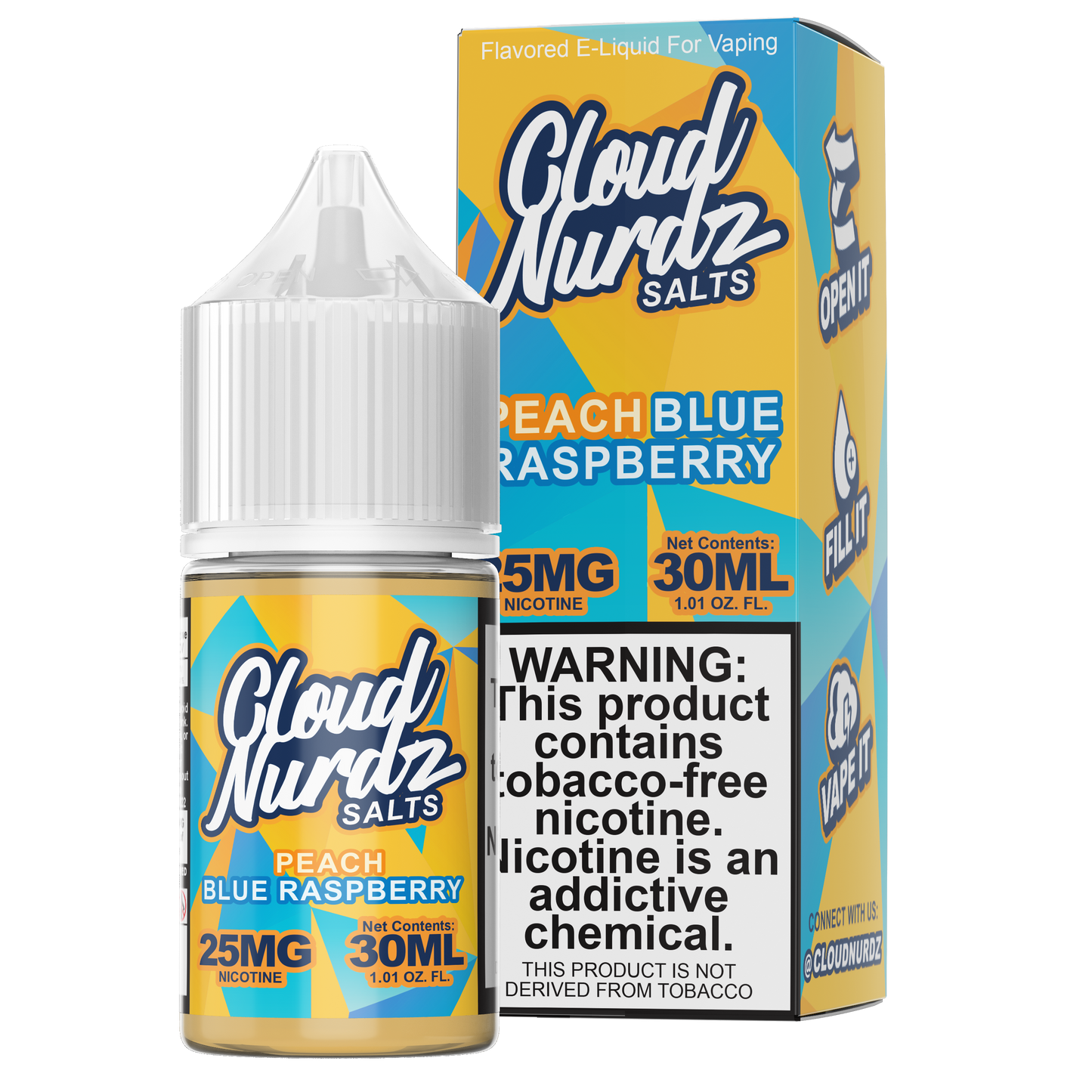 Peach Blue Razz by Cloud Nurdz Salts 30ML